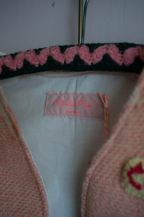 wollen gilet roze